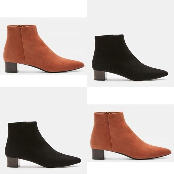 Theory‎ Braxia Suede Short Boot Dove Grey Size 40 US 10 - Picture 10 of 12